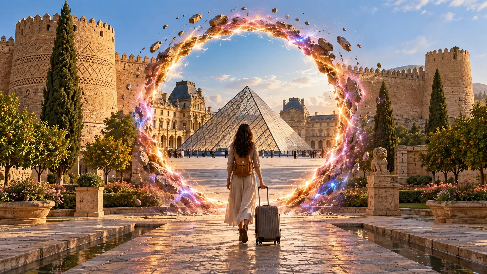 A Persian citadel opens onto the Louvre courtyard
