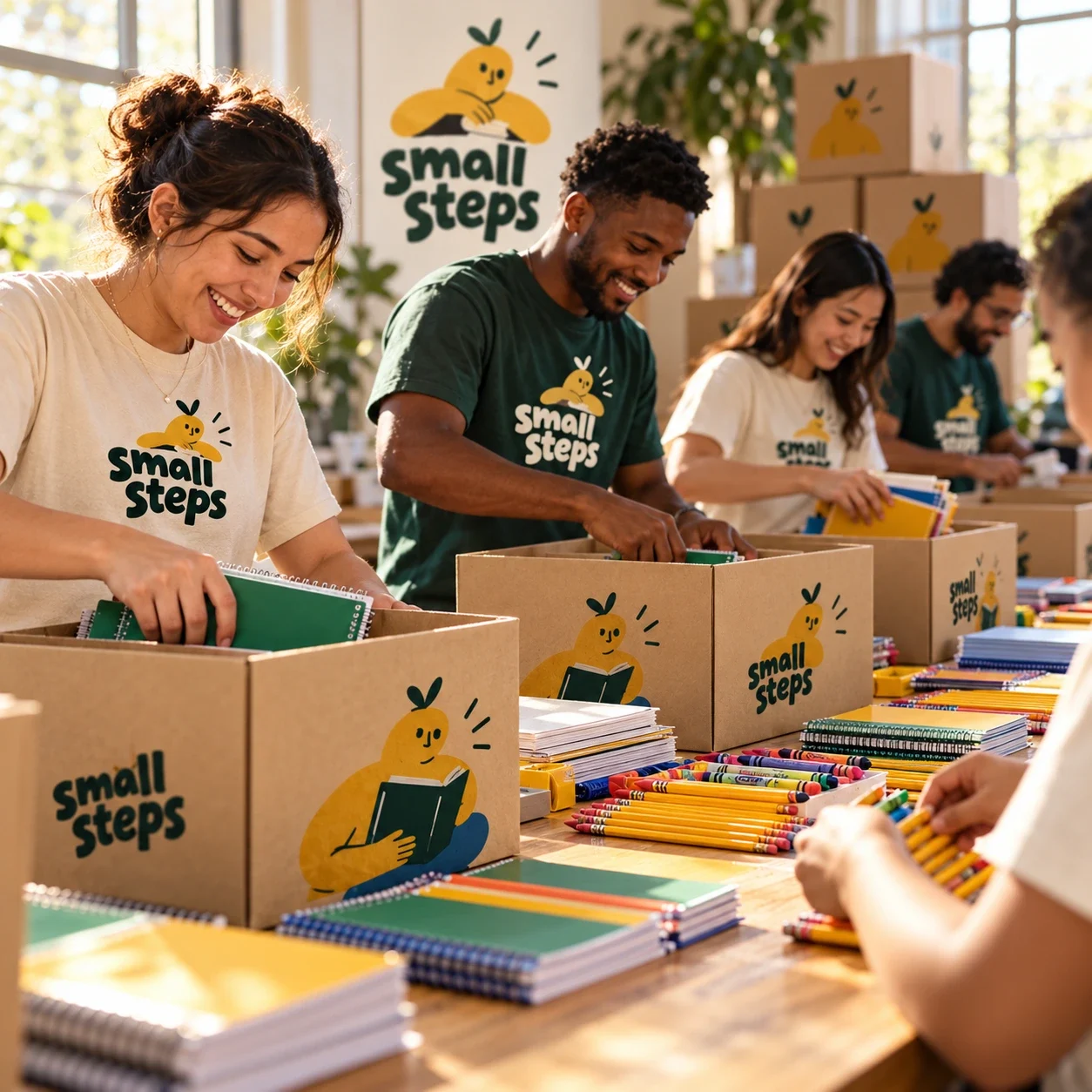 صحنهٔ نمایشی از کاربرد هویت Small Steps در فضای اجتماعی.