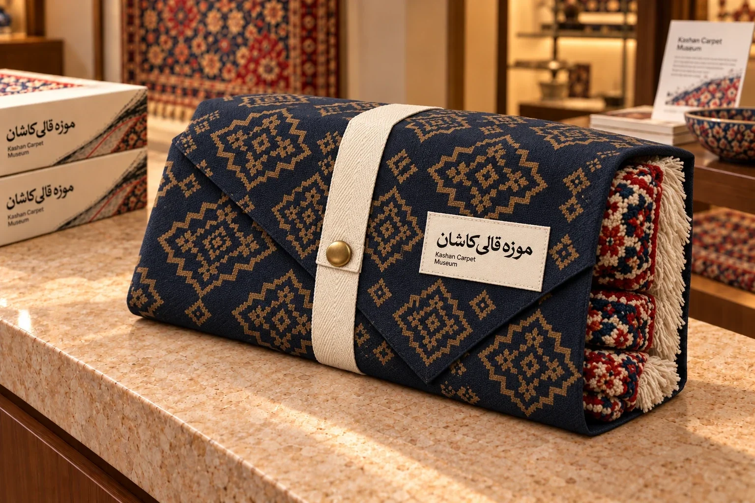 لفاف چاپی قالی تاشده
