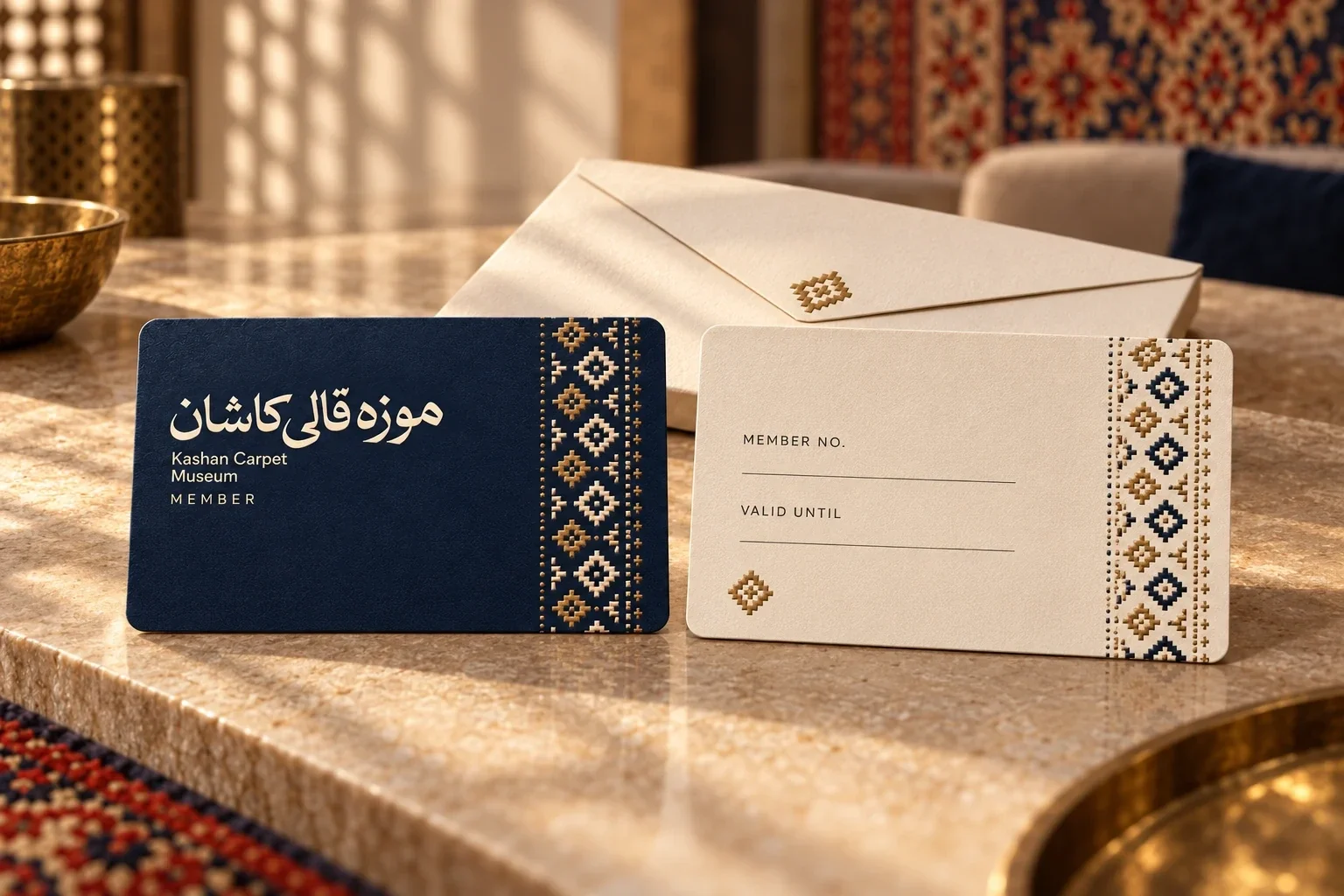 کارت عضویت موزه با نقش قالی